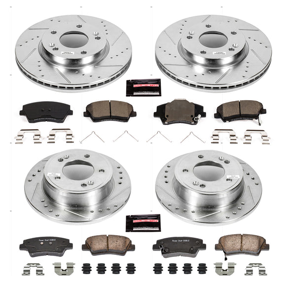 PowerStop Z23 Daily Driver Carbon-Fiber Ceramic Brake Pad and Drilled & Slotted