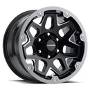 18x9 Vision 416 Se7En Black Milled Spoke 5x114.3 5x4.5 ET12 Wheel Rim