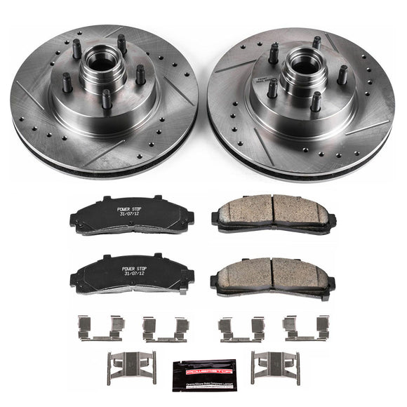 PowerStop Z23 Daily Driver Carbon-Fiber Ceramic Brake Pad and Drilled & Slotted
