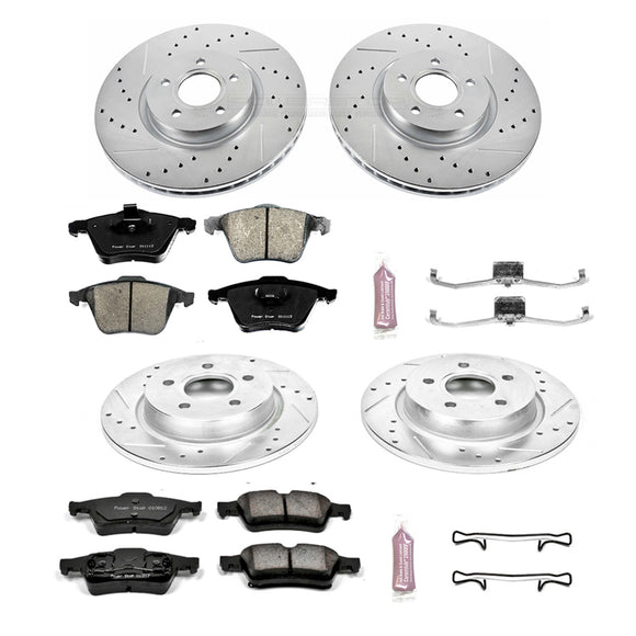 PowerStop Z23 Daily Driver Carbon-Fiber Ceramic Brake Pad and Drilled & Slotted