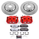 PowerStop Z36 Truck and SUV Ceramic Brake Pad, Drilled & Slotted Rotor, and Cali