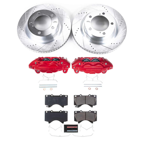 PowerStop Z23 Daily Driver Carbon-Fiber Ceramic Pads Drilled & Slotted Rotor & C