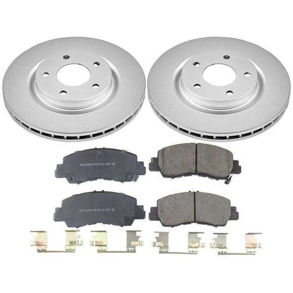 PowerStop Genuine Geomet Coated Rotor and Low-Dust Ceramic Brake Pad Kit