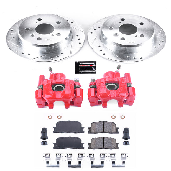 PowerStop Z23 Daily Driver Carbon-Fiber Ceramic Pads Drilled & Slotted Rotor & C