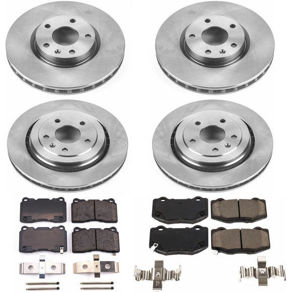 PowerStop OE Stock Replacement Low-Dust Ceramic Brake Pad and Rotor Kit
