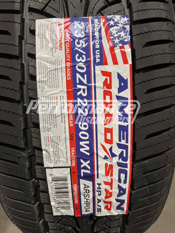 235/30ZR22 American Roadstar HP A/S 90W BSW SL 235 30 22 2353022
