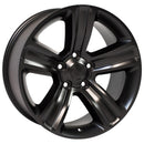 20" Replica Wheel DG65 Fits Dodge RAM Rim 20x9 Black Wheel