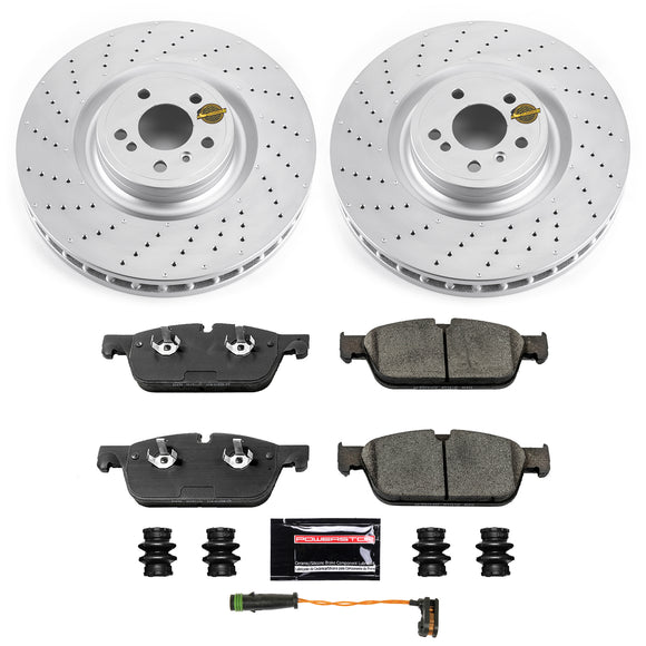 PowerStop Genuine Geomet Coated Rotor and Carbon-Fiber Ceramic Brake Pad Kit