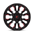 20x9 Fuel Off-Road D823 Flame Gloss Black Milled Candy Red 6x139.7 ET20 Wheel