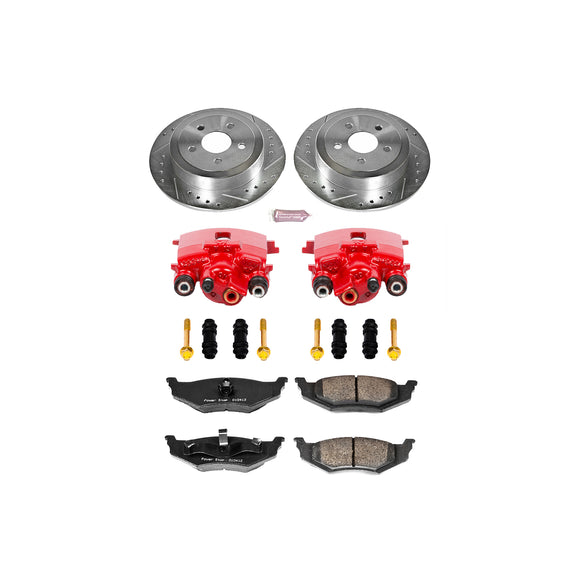 PowerStop Z23 Daily Driver Carbon-Fiber Ceramic Pads Drilled & Slotted Rotor & C