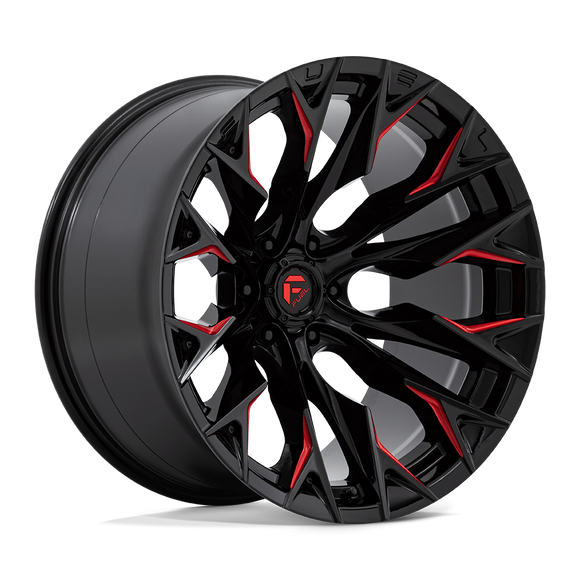 22x12 Fuel Off-Road D823 Flame Gloss Black Milled Candy Red 6x139.7 ET-44 Wheel