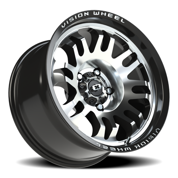 17x9.5 Vision 409 Inferno Gloss Blk Machined 5x5 (5x127) ET-18 wheel/rim