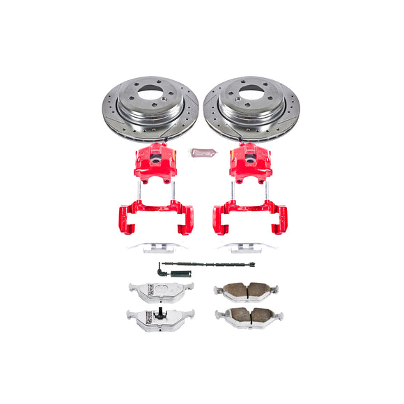 PowerStop Z26 Street Performance Ceramic Brake Pad, Drilled Slotted Rotor, and C