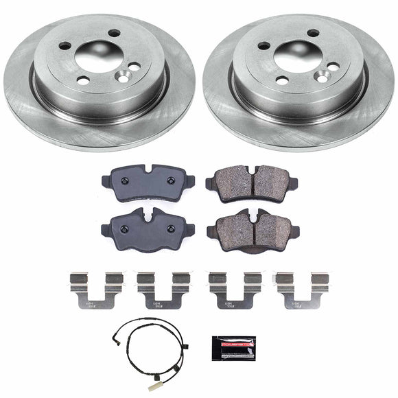 PowerStop OE Stock Replacement Low-Dust Ceramic Brake Pad and Rotor Kit