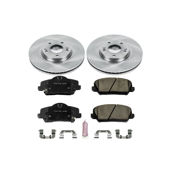 PowerStop OE Stock Replacement Low-Dust Ceramic Brake Pad and Rotor Kit
