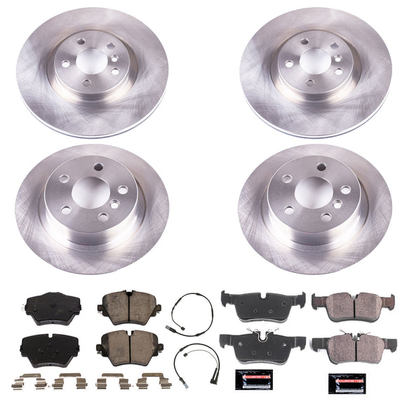 PowerStop OE Stock Replacement Low-Dust Ceramic Brake Pad and Rotor Kit