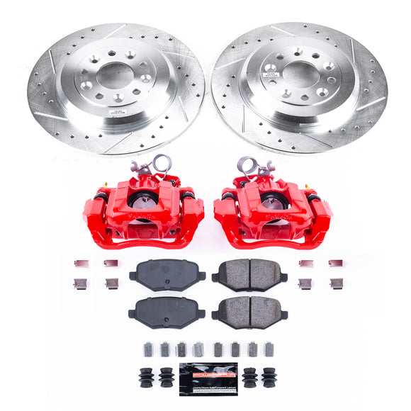 PowerStop Z23 Daily Driver Carbon-Fiber Ceramic Pads Drilled & Slotted Rotor & C