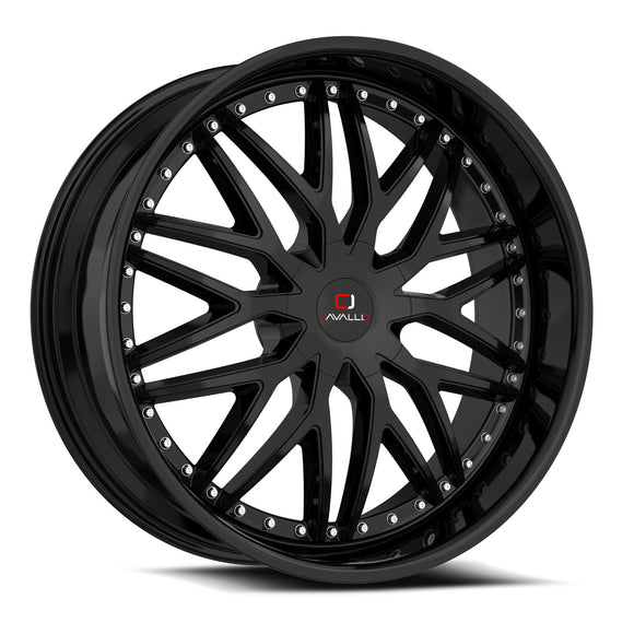 20X8.5 Cavallo CLV-46 Gloss Black 5x112/114.3 ET35 wheel/rim
