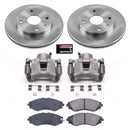 PowerStop OE Stock Replacement Low-Dust Ceramic Brake Pad, Rotor and Caliper Kit