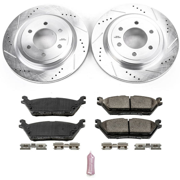 PowerStop Z23 Daily Driver Carbon-Fiber Ceramic Brake Pad and Drilled & Slotted