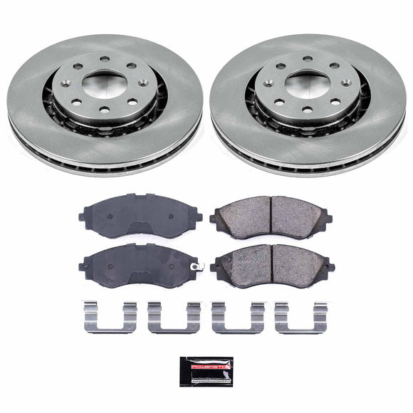 PowerStop OE Stock Replacement Low-Dust Ceramic Brake Pad and Rotor Kit