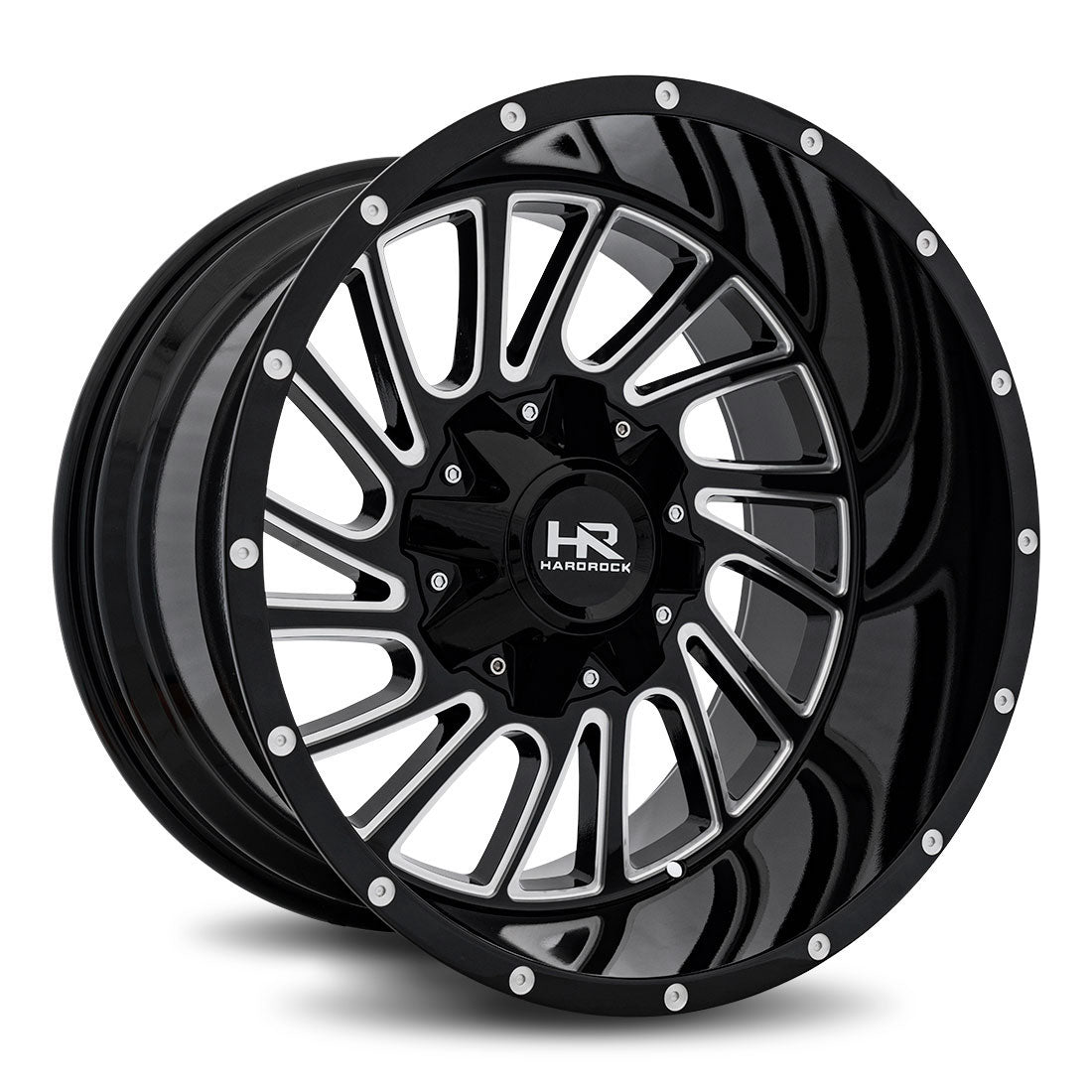 20x10 Hardrock Overdrive Gloss Black Milled 6x135/139.7 ET-19 wheel/rim