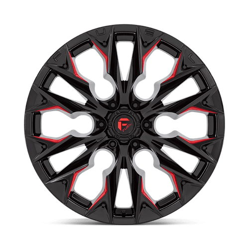 22x10 Fuel Off-Road D823 Flame Gloss Black Milled Candy Red 6x135 ET-18 Wheel