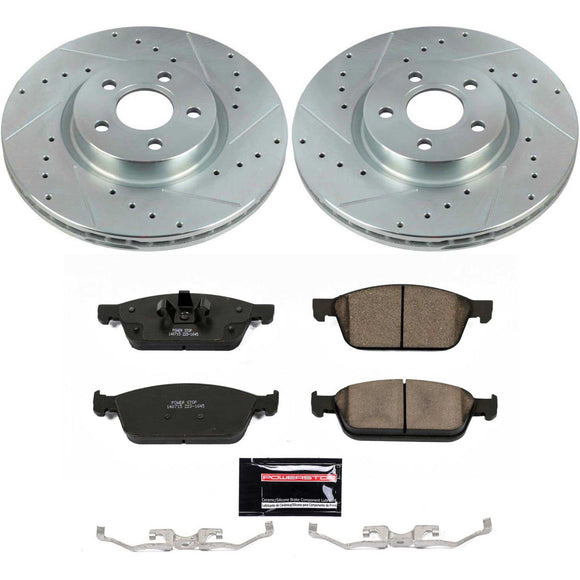PowerStop Z23 Daily Driver Carbon-Fiber Ceramic Brake Pad and Drilled & Slotted