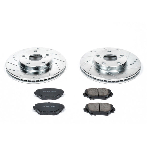 PowerStop Z23 Daily Driver Carbon-Fiber Ceramic Brake Pad and Drilled & Slotted