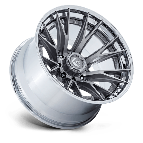 20x10 Fuel Off-Road FC402 Catalyst Platinum With Chrome Lip 8x165.1 ET-18 Wheel