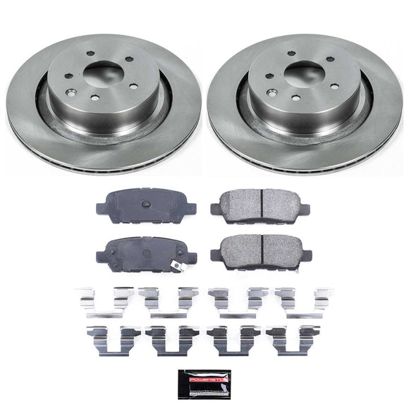PowerStop OE Stock Replacement Low-Dust Ceramic Brake Pad and Rotor Kit