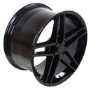 17" Replica Wheel CV07A Fits Chevrolet Corvette - C6 Z06 Rim 17x9.5 Black Wheel