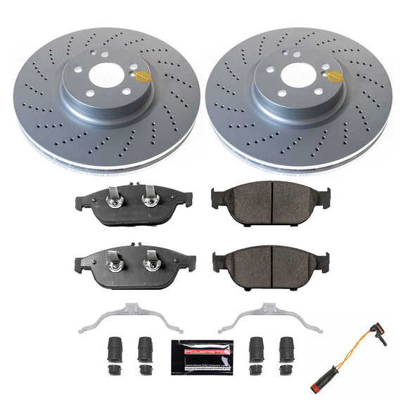 PowerStop Genuine Geomet Coated Rotor and Carbon-Fiber Ceramic Brake Pad Kit