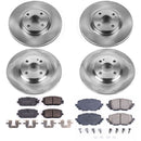 PowerStop OE Stock Replacement Low-Dust Ceramic Brake Pad and Rotor Kit