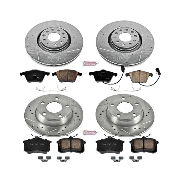 PowerStop Z23 Daily Driver Carbon-Fiber Ceramic Brake Pad and Drilled & Slotted