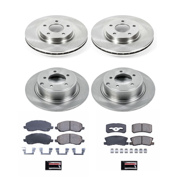 PowerStop OE Stock Replacement Low-Dust Ceramic Brake Pad and Rotor Kit