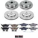 PowerStop OE Stock Replacement Low-Dust Ceramic Brake Pad and Rotor Kit