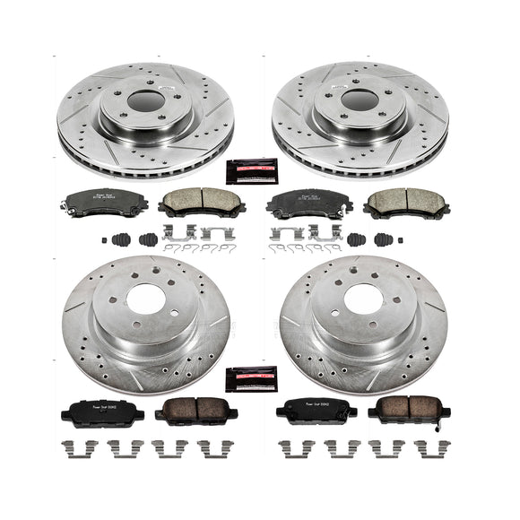 PowerStop Z23 Daily Driver Carbon-Fiber Ceramic Brake Pad and Drilled & Slotted