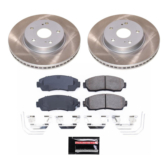 PowerStop Semi-Coated Rotor and Low-Dust Ceramic Brake Pad Kit