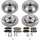 PowerStop OE Stock Replacement Low-Dust Ceramic Brake Pad and Rotor Kit