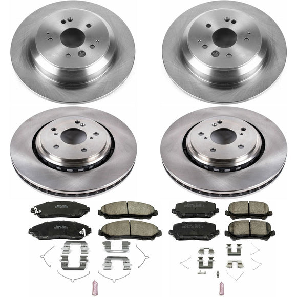 PowerStop OE Stock Replacement Low-Dust Ceramic Brake Pad and Rotor Kit