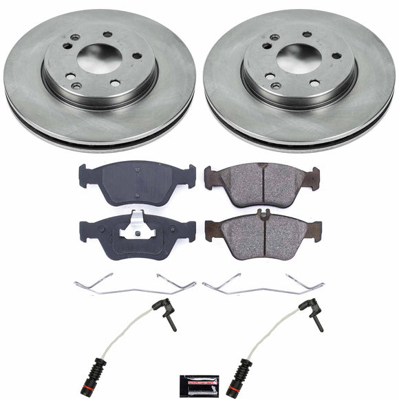 PowerStop OE Stock Replacement Low-Dust Ceramic Brake Pad and Rotor Kit