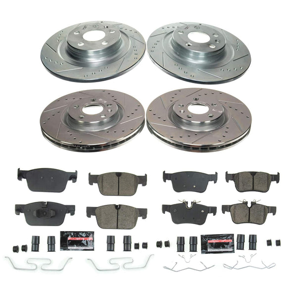 PowerStop Z23 Daily Driver Carbon-Fiber Ceramic Brake Pad and Drilled & Slotted