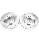 PowerStop Evolution Drilled Slotted Rotors Pair Front For Lincoln Zephyr