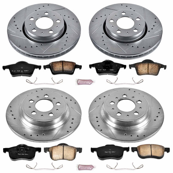 PowerStop Z23 Daily Driver Carbon-Fiber Ceramic Brake Pad and Drilled & Slotted