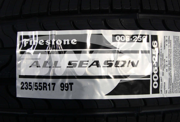 235/55R17 Firestone All Season 99T BL  2355517