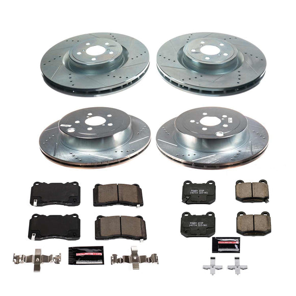 PowerStop Z23 Daily Driver Carbon-Fiber Ceramic Brake Pad and Drilled & Slotted