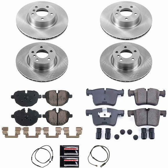 PowerStop OE Stock Replacement Low-Dust Ceramic Brake Pad and Rotor Kit