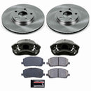 PowerStop OE Stock Replacement Low-Dust Ceramic Brake Pad, Rotor and Caliper Kit