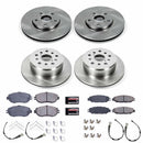 PowerStop OE Stock Replacement Low-Dust Ceramic Brake Pad and Rotor Kit